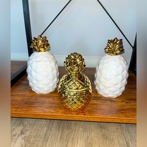 Set of Pineapple Jars & Pineapple Candle🍍